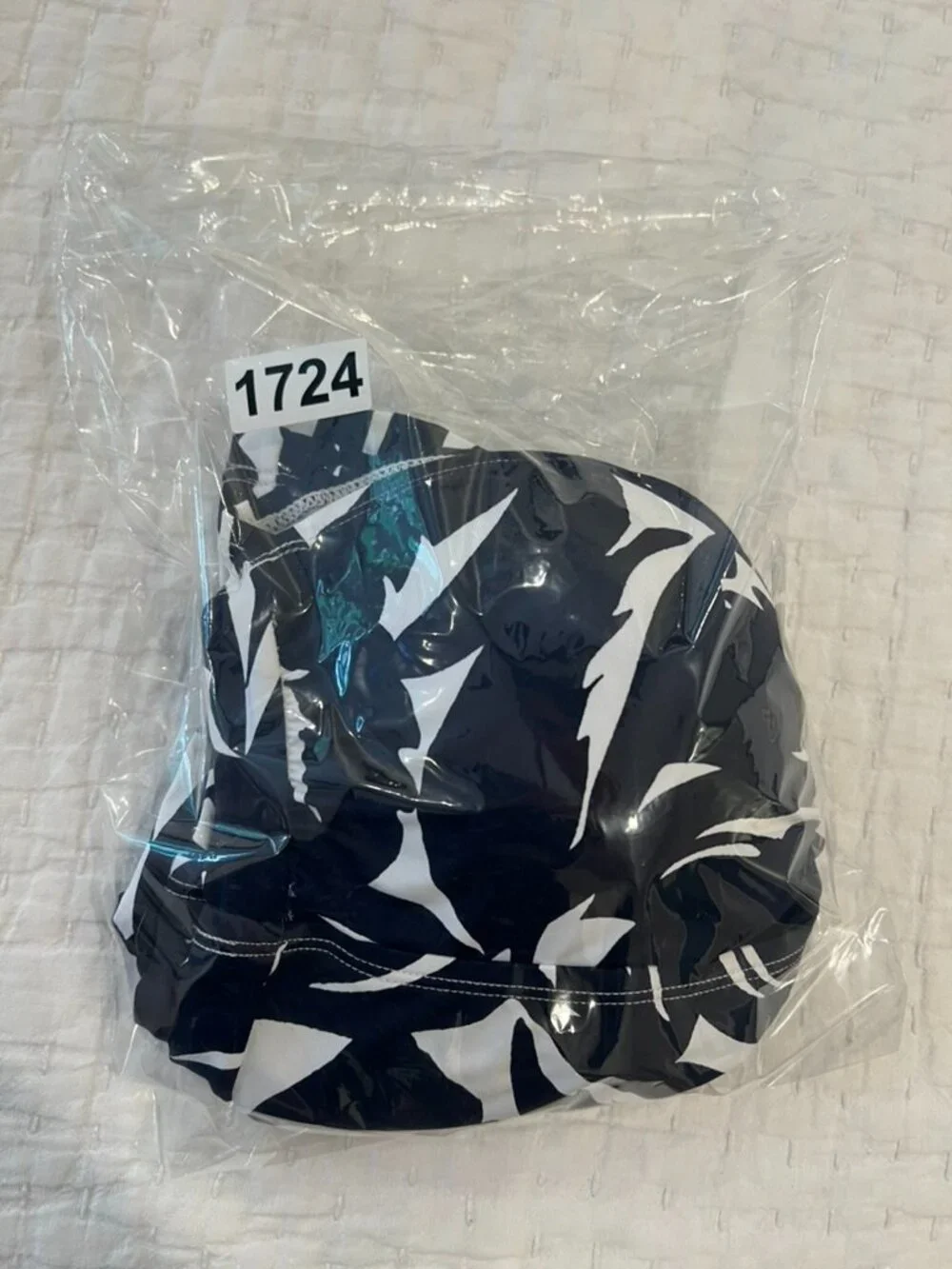 Tommy Bahama Swim Dress Extra Small Navy Halter Padded Cups Tropical Leaf Print